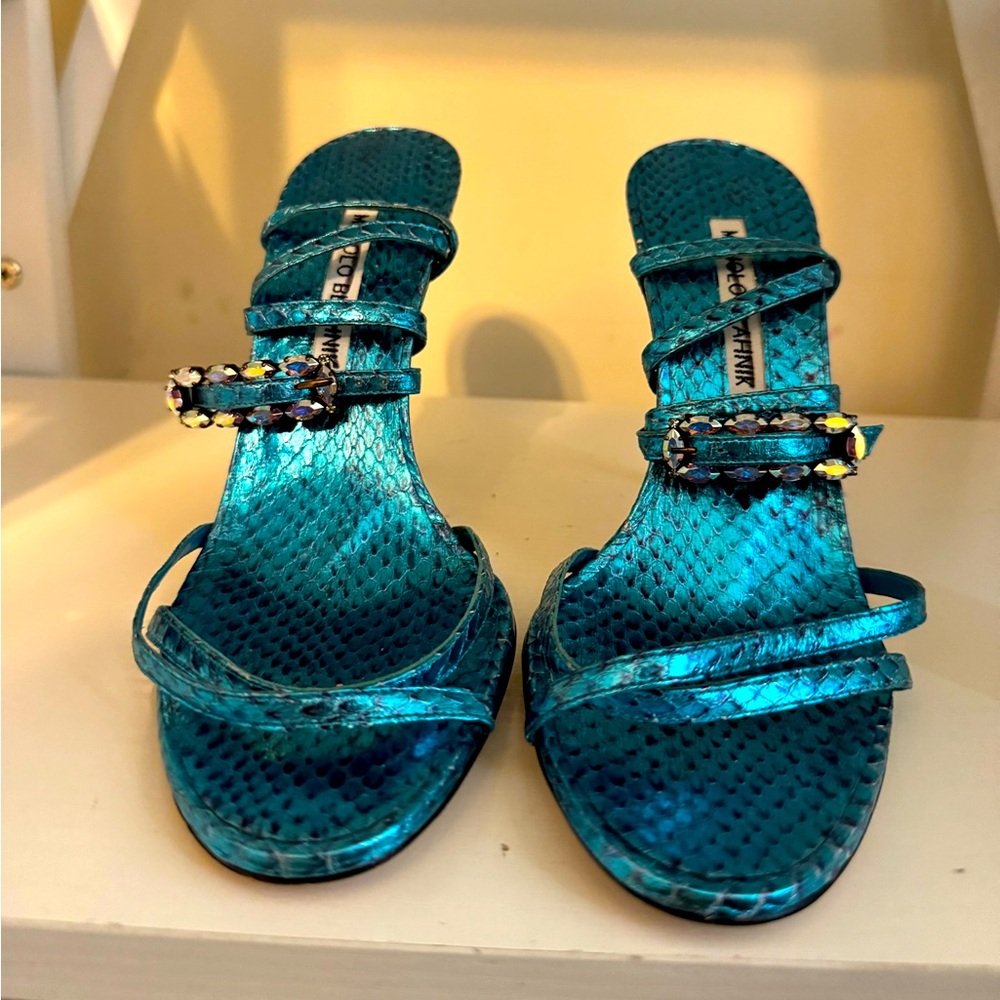 Manolo Blahnik Strap up Heels
